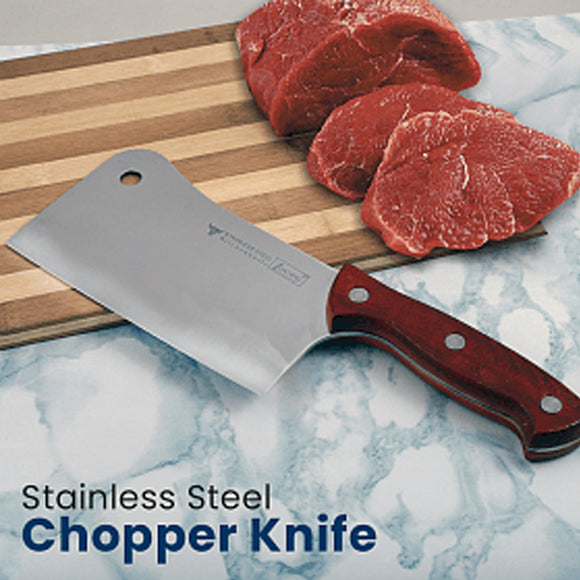 GF Stainless Steel Chopper Knife with Wooden Handle | 24HOURS.PK