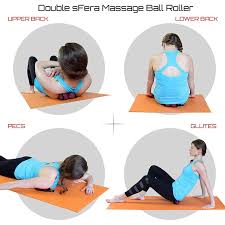 Peanut Massage Ball - Double Lacrosse Balls For Myofascial Release, Trigger Point & Deep Tissue Roller | 24hours.pk