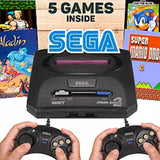 Sega Mega Drive 2 Video Game with Console 16 Bit Retro Handheld Game Player 5 Games Inside | 24HOURS.PK