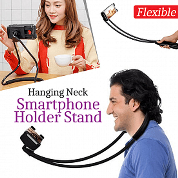 Flexible Hanging Neck Lazy Necklace Bracket Smartphone Holder Stand | 24HOURS.PK