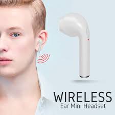 Wireless Music Earphone i7 Stereo Single Ear | 24HOURS.PK
