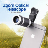 Pack of 2 Flexible Goose Double Clip Selfie Desktop Holder & Universal 8-18x Zoom Optical Mobile Phone Telescope Lens | 24HOURS.PK