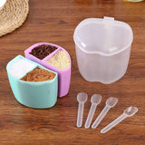 Magazine Style Kitchen with Spoon Plastic Sugar Flavor Box Spice jars Salt msg salt shaker Spices Canister | 24HOURS.PK