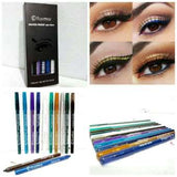 Pack Of 12 Waterproof Eyeliner & Lip Pencils - Multicolors