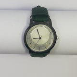 New Men's Wrist Watch Offwhite Dial and Green Belt | 24hours.pk