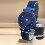 Magnet Chain Elegant Women Wrist Watch Blue | 24hours.pk