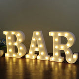 2 Piece Led Letter Light Marquee Alphabet Decorative Light Party & Wedding (Mention Your Letters In Comment) | 24hours.pk