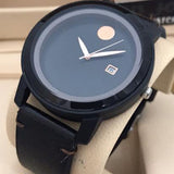 Simple Rounded Watch With Black Belt | 24hours.pk