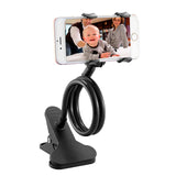 Flexible Goose Double Clip Selfie Cell Phone Bed Desktop Holder | 24HOURS.PK