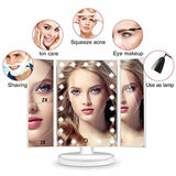 Table Mirorr with Tri Fold Makeup | 24hours.pk