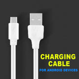 Pack of 2, 2.4A Safe & Fast Charging Micro USB Cable For Android Devices | 24HOURS.PK