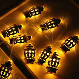 10 Led String Metallic Lights - Battery operated lights for Ramadan decorations