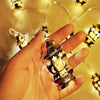 Led String Metallic Lights - Battery operated lights for Ramadan decorations