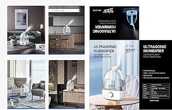 UltraSonic Humidifier Led Night Light Quiet Operation