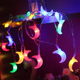 1.5M/3M Moon Shape LED String Lights Holiday Lighting Fairy Garland for Christmas Tree Wedding Party Ramadan Decoration