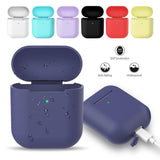(Airpods Cover) Fashionable Protective Shockproof Soft Silicone Pouch
