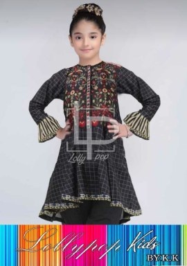Lollypop Peach Kids kurti junior black