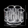 Clear Acrylic Makeup Organizer Lipstick Storage Box Crystal Nail Polish Display Case 6 Compartments Makeup Tools Stand Rack | 24hours.pk