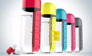 Pill Vitamin Organizer Water Bottle | 24hours.pk