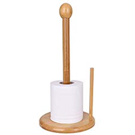 Paper Roll Stand Bamboo Tear Paper Towel Holder for Rolls used in Kitchen Living Room Bathroom Toil | 24hours.pk