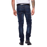 Simple Design Dark Blue Jeans For Men's | 24hours.pk