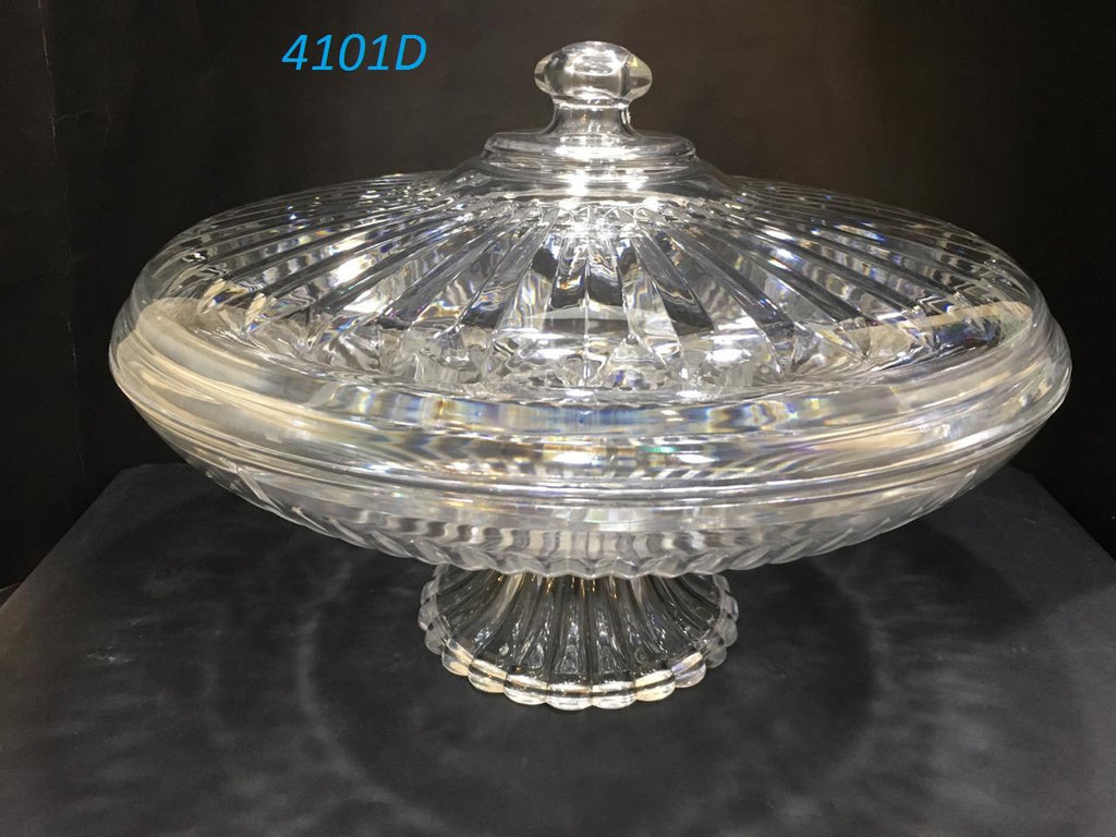 Acrylic Candy Dish Salad Tray Dry Fruit Home Decor With Lid Small Crystal | 24HOURS.PK