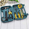 9Pcs Home Repairing Tool Set Kit Multi-functional Universal Precision Screwdriver Hammer Set Hardware Tool Kit Household Hand Tool Kit with Plastic Toolbox Storage Case (054) | 24HOURS.PK