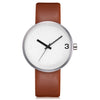 Eclipse Shaped Simple Analog Wrist Watch For Unisex Brown & White  853096 | Abdul Basit Janjee