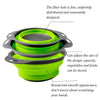 Folding Silicone Strainer Set (2 units) - Folding Silicone Kitchen Strainer Multi-Colors | 24hours.pk