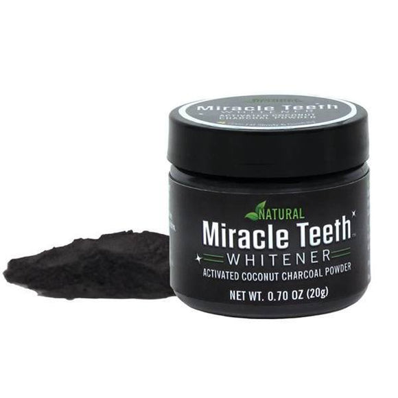 MIRACLE TEETH - Activated Coconut Charcoal Whitening Powder | 24hours.pk