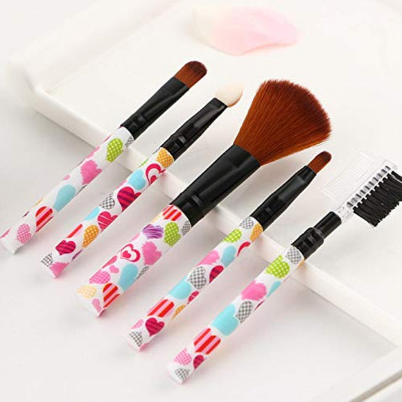Pack of 2 Makeup Brushes Set  Brush Lip Gloss Eyebrow 5 Pcs | 24HOURS.PK