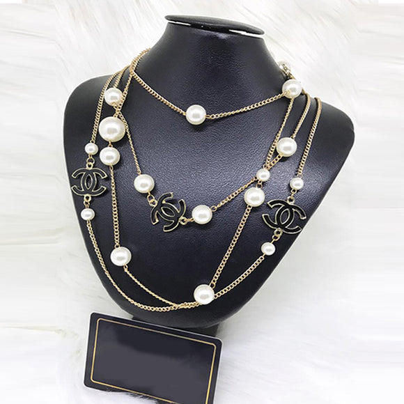 Pearls Necklace with Chain for Women | 24HOURS.PK