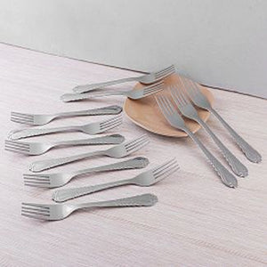 Stainless Steel Tableware Fork 12 Pcs Set | 24HOURS.PK
