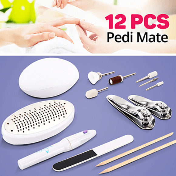 Pedi Mate Complete 12 Pcs Handheld Pedicure Manicure Set. | 24HOURS.PK