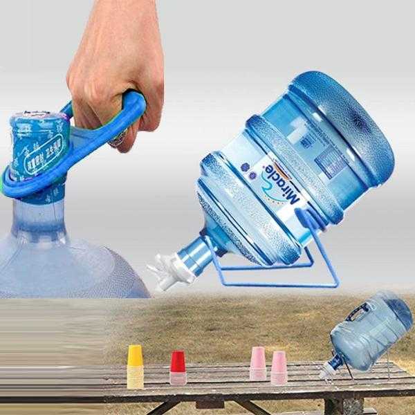 Pack of 2 Multi-Purpose Labor Saver Bottled Water Can Lifter Tool Portable Pure Bucket Handle and 19ltr Bottle Stand | 24HOURS.PK