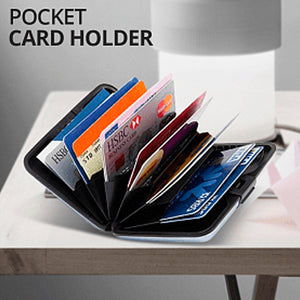 Pack of 3 TITANIO Card Caddy Ultra Slim & Lightweight Hard Cover Pocket Card Holder | 24HOURS.PK