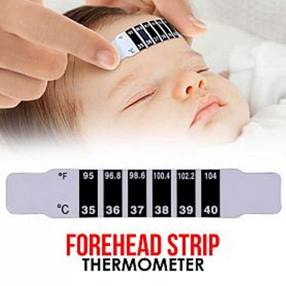 Pack of 2 Baby Kids Fever Body Temperature Test Forehead Strip Thermometer | 24hours.pk