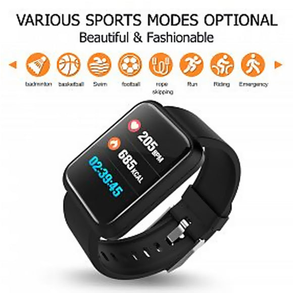 Sport Bracelet Smart Wristband Heart Rate Blood Pressure Sleeping Quality Monitor | 24HOURS.PK