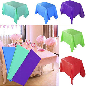 Pack of 2, Large Plastic Rectangle Table Cover Tablecloth Covers PVC Table Cloth Oil Proof Waterproof Stain-Resistant | 24HOURS.PK