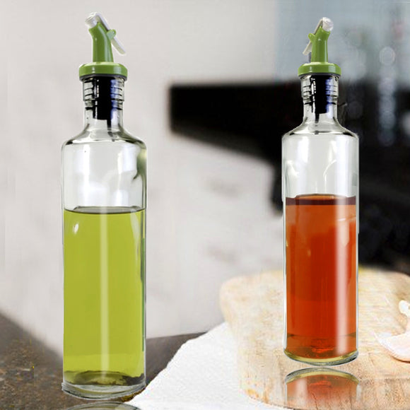 Pack of 2 Oil Bottle Glass with Steel Cover (0040) | 24hours.pk