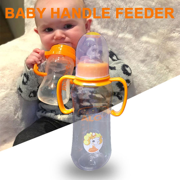 Pack of 2 Baby Feeding Bottle Transparent Milk Bottle Orange | 24HOURS.PK