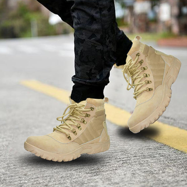 Heavy-duty Suede Work Boots for Men in Beige | 24HOURS.PK