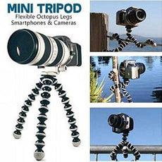 OT Mini Tripod with Flexible Octopus Legs & Adjustable Phone Mount Adopter | 24HOURS.PK