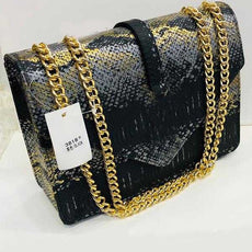 Women's Shoulder Chain Bag, Mini Square Bag, Black | 24HOURS.PK
