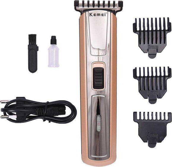 Kemei KM 719 Professional High Quality Advanced Shaving System Cordless Grooming Kit for Men  (Gold) | 24hours.pk