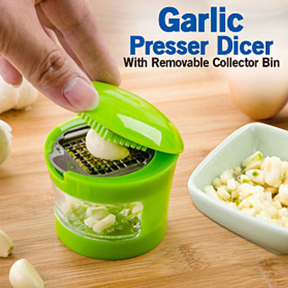 Cindrella Multifunction Plastic Garlic Presser Dicer Slicer Kitchen tool With Removable Collector Bin | 24HOURS.PK
