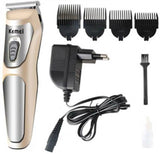 Kemei - 5050 Powerful Rechargeable Electric Hair Clipper Trimmer | 24hours.pk