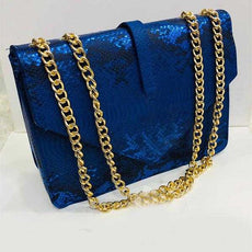 Women's Shoulder Chain Bag, Mini Square Bag, Blue | 24HOURS.PK