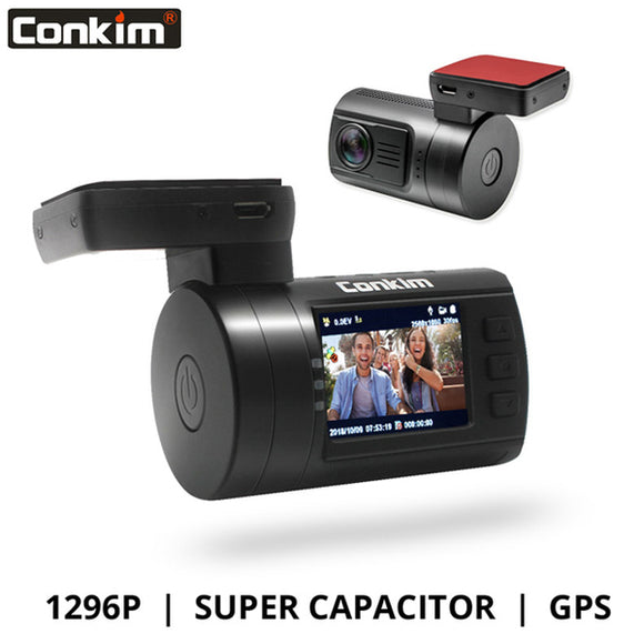 Conkim Ambarella A7 Dash Cam Mini 0806s Car DVR With GPS 1296P (0002) | 24HOURS.PK