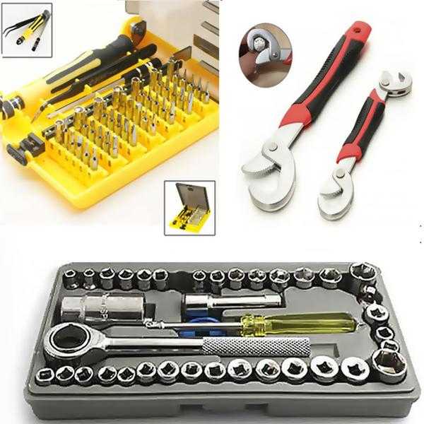 Pack of 3-1 Aiwa + Snap n Grip and T-Socket tool kits | 24HOURS.PK